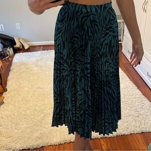 Lavender Brown Blue and Black Zebra Print Skirt